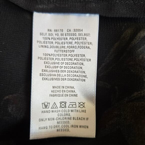 Anthropologie Maeve Odette Blouse Black Floral Bell Sleeves Crochet Women Medium - Picture 13 of 13